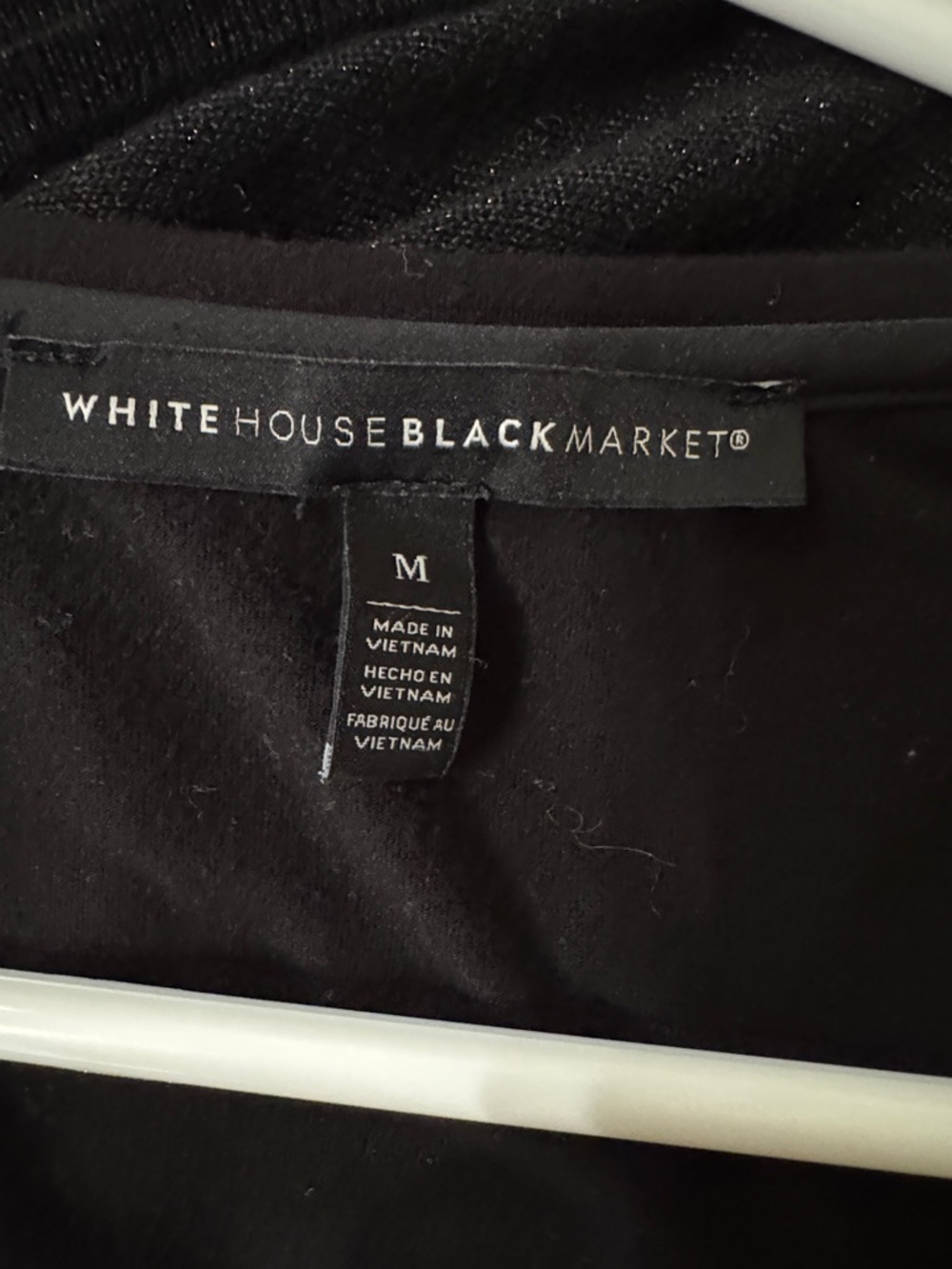 White House Black Market Black Long Sleeve Scoop Neck Top - Classic Essential - Picture 4 of 5